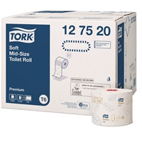 Click here for more details of the Tork Premium COMPACT [T6] toilet roll x27