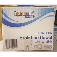 Click here for more details of the Hydromax C-FOLD White Hand Towel 2295