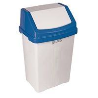 Click here for more details of the 50lt SWING BIN white with blue/white lid