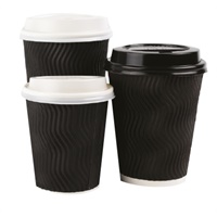 Click here for more details of the 8OZ BLACK RIPPLE WALL COFFEE CUPS