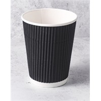 Click here for more details of the 12OZ BLACK RIPPLE WALL COFFEE CUPS