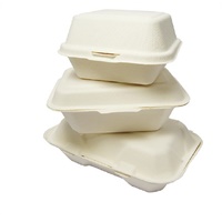 Click here for more details of the BHB9 BAGASSE WHITE CLAMSHELL BOXES (7 x 5