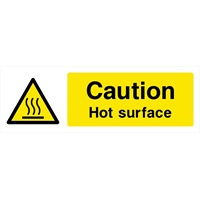 Click here for more details of the SIGN Caution Hot surface 300x 100mm Rigid