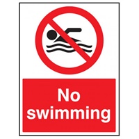 Click here for more details of the SIGN No Swimming 300x400mm Rigid