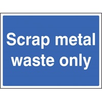 Click here for more details of the SIGN Scrap Metal Waste 400x300mm Rigid