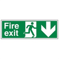 Click here for more details of the SIGN Fire Exit (down) 450x150mm