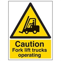 Click here for more details of the SIGN Caution Forklift 600x400mm rigid