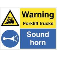 Click here for more details of the SIGN Fork Truck/Sound Horn 600x450mm Rigid
