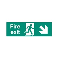 Click here for more details of the SIGN Fire Exit (down right) 450x150mm