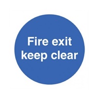 Click here for more details of the SIGN Fire Exit Keep Clear 80x80mm Vinyl
