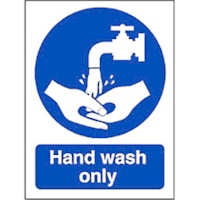 Click here for more details of the SIGN Wash Hands Only 150x200mm Vinyl