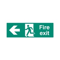 Click here for more details of the SIGN Fire Exit left 300x100mm Vinyl