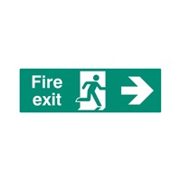 Click here for more details of the SIGN Fire Exit right 300x100mm Vinyl