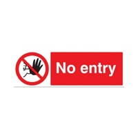 Click here for more details of the SIGN No Entry 300x100mm Vinyl