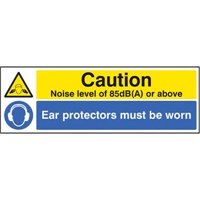 Click here for more details of the SIGN Caution Noise 85dB 300x100mm SAV