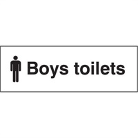 Click here for more details of the SIGN Boys Toilet 300x100mm Vinyl