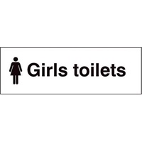 Click here for more details of the SIGN Girls Toilet 300x100mm Vinyl