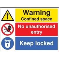 Click here for more details of the SIGN Confined Spac 300x250mm Self Adhesive