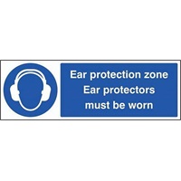 Click here for more details of the SIGN Ear Protection Zone 600x 200mm SAV