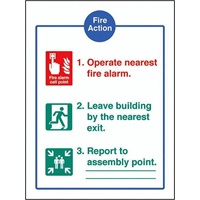 Click here for more details of the SIGN Fire Action 150x 200mm