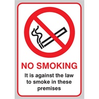 Click here for more details of the SIGN No Smoking (law) 150x200mm