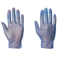 Click here for more details of the Blue Powdered VINYL Glove Large  x100