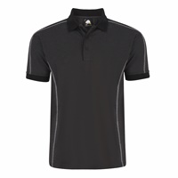 Click here for more details of the Charcoal/Black Crane Contrast PoloShirt -S