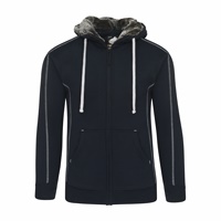 Click here for more details of the Navy Crane Fur-lined Hooded Sweatshirt M