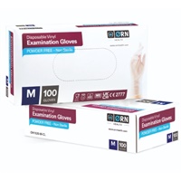 Click here for more details of the ORN Clear PF VINYL Glove large 10x100