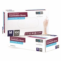 Click here for more details of the ORN Clear PF VINYL Glove large  x100