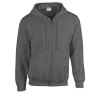 Click here for more details of the Dark Heather Zipped Hooded SWEATSHIRT 2xl