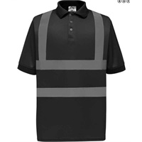 Click here for more details of the Black Yoko Hi-Vis Polo Shirt - L