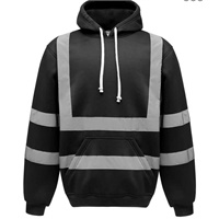 Click here for more details of the Black Yoko Hi-Vis Pull Over Hoodie - L