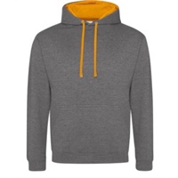 Click here for more details of the Charcoal/Orange Varsity HOODIE  x.large
