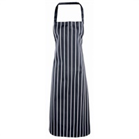 Click here for more details of the Black/White Striped BIB APRON 101cm