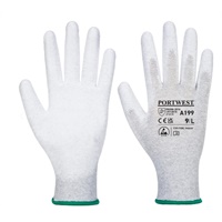 Click here for more details of the Grey Antistatic PU Palm Glove Medium  x12