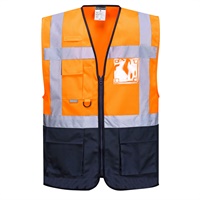 Click here for more details of the Orange/Navy Warsaw Executive VEST xxl
