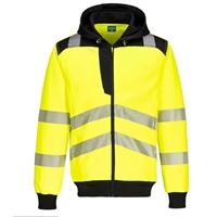 Click here for more details of the Yellow/Black PW3 Hi-Vis Zip Hoodie med