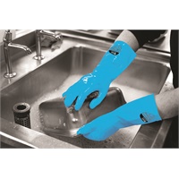 Click here for more details of the Blue RUBBER GLOVES size 8-8.5 (L)  x144