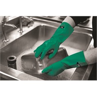 Click here for more details of the Green RUBBER GLOVES size 8-8.5 (L)  x144
