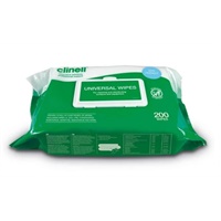Click here for more details of the Clinell Universal Wipes 6 x 200