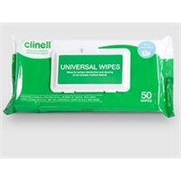 Click here for more details of the Clinell Universal Wipes Adhesive Back Pack