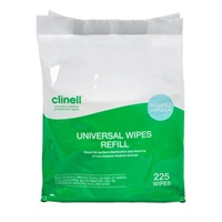 Click here for more details of the Clinell Universal Wipes Bucket 225 Refill