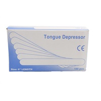 Click here for more details of the WOODEN TONGUE DEPRESSORS 6 (100)