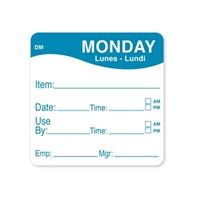 Click here for more details of the DissolveMark™ 51mm Square Day Labels