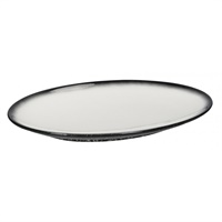 Click here for more details of the Caviar Granite Porcelain Oval Plate, 30x22