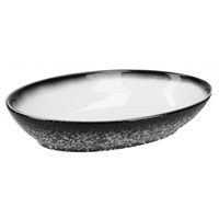 Click here for more details of the Caviar Granite Porcelain Bowl, Oval, 25x17