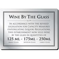 Click here for more details of the Wine By The Glass (125 - 175 - 250ml) Bar