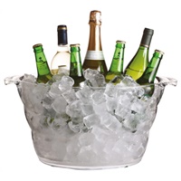 Click here for more details of the Clear Acrylic Large Oval Drinks Pail / Coo
