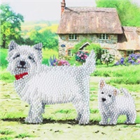 Click here for more details of the Crystal Art Westie 18 x 18cm Card CCK-A52